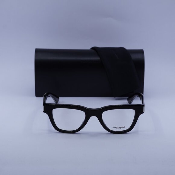 Saint Laurent SL789 JACQUES OPT 001 Square Eyeglasses - Shiny Black 47mm - Picture 2 of 10